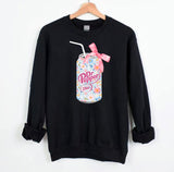 Blue Floral diet dr pepper Soda Can Sweatshirt, Diet Dr Pepper Shirt,  Coquette Soda Sweatshirt, Coquette Bow Sweater, Popular Coquette Sweatshirt, Co