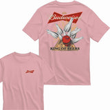 Budweiser Bowling Ghost Strike Beer Unisex T-shirt for Men and Women, T-Shirt Shortsleeve Casual Menswear Top Style001