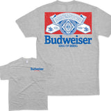Budweiser Distressed Front and Back Print T-Shirt Style001