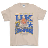 1996 NCAA Championship Kentucky Wildcats T-Shirt, graphic vintage sports tees for men Style001