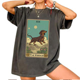 Dachshund T Shirt, Doxie Tarot Card T-Shirt Unisex Classic Cotton