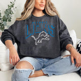Detroit Vintage Sweatshirt - Football Fan Gift - Sweatshirt Fan Shirt for Men and Women