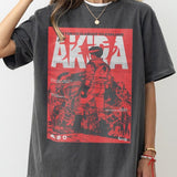 Akira T-Shirt, Anime Movie Gift Shirt, Vintage Retro 80s Manga Japanese Neo Tokyo Red Graphic Tshirt Cotton Top