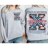 Custom Est.1970 GenX 2 Side Shirt, Vintage Generation Flag 1965-1980 Hoodies, FAFO GenX  Shirt, GenX Flag Cotton Shirt ,For Men, For Women Style001