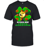 Dog Kiss me I have dogecoin 2021 Doge St Patrick Day shirt_1