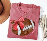Cute Football Mom Shirt, Custom Mascot Bow Shirt, Coquette Bows School Spirit Tshirt, Cheer Mascot Tee, Football Team Jersey, Game Day, coquette footb