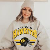 20. University of Iowa Vintage Football Sweatshirt, Hawkeyes Fan Gear, NCAA Game Day Apparel for Sports Enthusiasts
