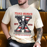 Custom Year Gen X Shirt, Skull Flag GenerationX T-shirt, Vintage Est.1973 Gen X 1965-1980 Shirt Collar Cotton Tshirt Fabric Fit Fabric Fit