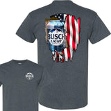 Busch Light Logo Flag T-Shirt, Summer T-Shirt, Full Color T-Shirt, Unisex T-Shirt, For Men, For Women, Gift For All Style001