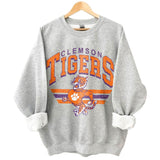 Clemson Tigers Vintage NCAA Sweatshirt, University Football Shirt, Classic Gift for Fans, Cotton, T-Shirt, Unisex Style, Modern Comfort Collection