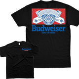 Budweiser Distressed Front and Back Print T-Shirt Casual Fashion Classic