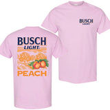 BUSCH LIGHT, BEER, Busch Light Peach Scenic T-Shirt, Comfort Colors Shirt, Casual Graphic Round Neck T-shirt for Summer, Fashion Top for Daily Wear
