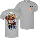 Chocolate Labrador Hunting Dog 2 Siders Hoodies, Miler Lite T-shirt, Perfect For Beer Lovers, Unisex for Men and For Women Classic Cotton Style001