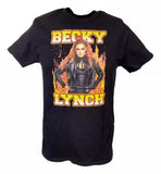 Becky Lynch Standing in Flames Black T-shirt Gift For Fan
