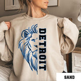 Detroit Football Sweatshirt, Lion Football Shirt, Retro Detroit Football Shirt, Detroit Gift Fans Crewneck, Retro Game Day Sweatshirt, Trendy Shirt Fo