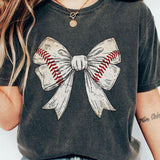 Comfort Colors Shirt, Coquette Baseball Softball Bow Shirt, Cute Baseball Mama Shirt, Mothers day Gifts For Baseball Mom, Gift For Baseball Lover Tees