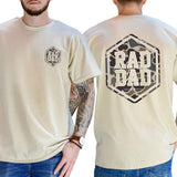 Camo Rad Dad Shirt 2-Sided, Hunting Shirt for Dad, Camouflage Tees, Hunting Daddy Gifts, Father's Day Gift for Husband, Classic Menswear Cotton Top Style001