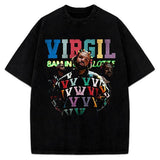 Drake 8AM IN CHARLOTTE For All The Dogs Virgil Abloh Tribute Hate Survivor Graphic Rap Hip Hop T-Shirt Crewneck Cotton Style001