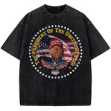 Donald Trump Wins POTUS The President 2024 Victory Custom Graphic T-Shirt Maga President Trump Winner Graphic Tee Style001