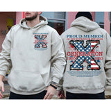 Custom Est.1970 GenX 2 Side Shirt, Vintage Generation Flag 1965-1980 Hoodies, FAFO GenX  Shirt, GenX Flag Cotton Shirt ,For Men, For Women Style001