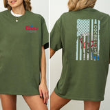 Coors Light American Flag Graphic 2 Sided Shirt, Beer Drinking T-shirt, Soft Cotton Fabric Tshirt, Unisex Drinker Top, Printed Casual Womenswear Style001