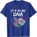 DNA USA Flag American Mexican Flag Mexico T-Shirt Style001