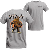 Bigfoot Titos Handmade Vodka 2 Sided Graphic Printed Shirt, Tito shirt, Menswear Top Underwear