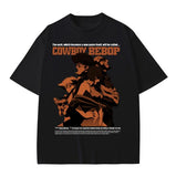 Cowboy Bebop Japanese Anime manga tshirt, Japan Akira manga black tee Cotton Menswear