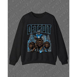 Detroit Football Sweatshirt, Graphic Vintage Skeleton Sweater, Fan Gift Crewneck, Lions