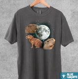 Capybara Moon Vintage Shirt, Retro Meme Moon Tshirt, Capybara Lovers T Shirt, Comfort Colors Shirt
