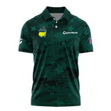 Dark Green Stars Pattern Grunge Background Masters Tournament Taylor Made Polo Shirt Style Classic P