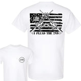 1776 I Plead The 2ND Flag USA Tee for Men and Women - Classic 100% Cotton Shirt - Top Menswear Collar