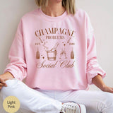 Champagne Problems Sweatshirt, Champagne Social Club Sweatshirt, Old Money Aesthetic Sweater for Champagne lovers, Gift for Best Friends