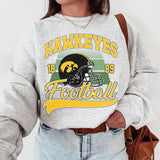 8. Iowa Hawkeyes NCAA Vintage Sweatshirt, University of Iowa Sports Sweater, Classic Fashion Apparel Gifts for Men and Women