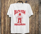 Death Row Records Red Logo Graphic T-Shirt Cotton Fabric