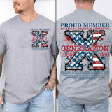 Custom Est.1970 GenX 2 Side Shirt, Vintage Generation Flag 1965-1980 Hoodies, FAFO GenX  Shirt, GenX Flag Cotton Shirt ,For Men, For Women Style001