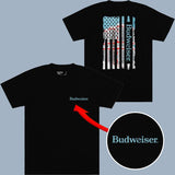 Budweiser T-shirt - 2 Side - All-weather Gear - Sizes For Everyone - For Everyone - Pick Your Color - Every Style Imaginable