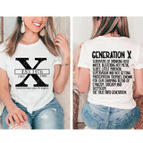 Custom Year Generation X Memories 2 Side T-shirt, Gen X 1965-1980 Shirt V8