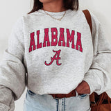 2. Alabama Vintage NCAA Football Sweatshirt, University of Alabama Trendy Unisex Cotton Sweater, Classic Crewneck for Men and Women Gifts