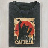 CATZILLA SHIRT, Funny Halloween Shirt, Unisex T-Shirt, Gift For Men Women Style001