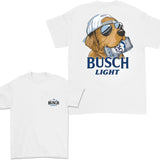 Busch Light Hunting Dog 2 Sided T-shirt, Busch Light T-Shirt Full Color For Men and Women, Unisex Outdoors Funny Beer Printed T-shirt