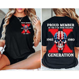 Custom Year Est.1980 Red Skull Proud Member Generation X 2 Side Shirt, GenX T-shirt, Skull GenX Shirt, Skull Shirt Style001
