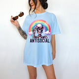 Anti-Social Skeleton- T-Shirt, Mental Health Tee, Cute Graphic, Funny Apparel