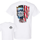 Busch Light Logo Flag T-Shirt, Summer T-Shirt, Full Color T-Shirt, Unisex T-Shirt, For Men, For Women, Gift For All Style001