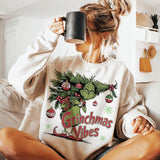 Christmas Grinc Shirt Grincmas Vibes Sweatshirt, Merry Christmas Sweatshirt, Christmas Sweatshirt