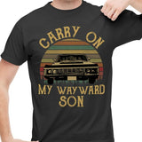 Carry On My Wayward Son Sunset Vintage Shirt, Supernatural Vintage T Shirt, Gift For Woman and Man Unisex T-Shirt Sweatshirt Hoodie Style001