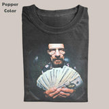 Breaking Bad Vintage Graphic Tee, Walter White Dollar T-Shirt, Unisex Meme Cringe Funny Dumb Shirt, Menswear Womenswear Streetwear Style001
