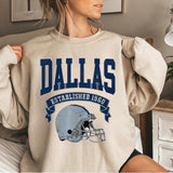 Dallas Football Vintage Style Sweatshirt, Dallas Football Sweatshirt, Dallas Fan Gift Shirt, Sunday Football Sweater FXA1