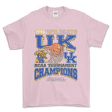 1996 NCAA Championship Kentucky Wildcats T-Shirt, graphic vintage sports tees for men Style001