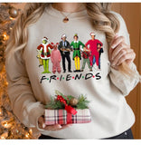 Christmas Friends Movie Characters Sweatshirt, Friends Movie Christmas Shirt, Vintage Movie Tee Shirt, Christmas Gift Sweater Comfort Cotton